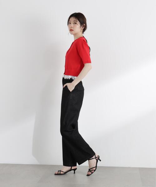 PROPORTION BODY DRESSING(プロポーションボディドレッシング)の「レーストリムショートカーディガン / 1216174502(カーディガン/ボレロ・レディース・レッド/ホワイト/ネイビー/イエロー・FREE)」の22枚目の写真