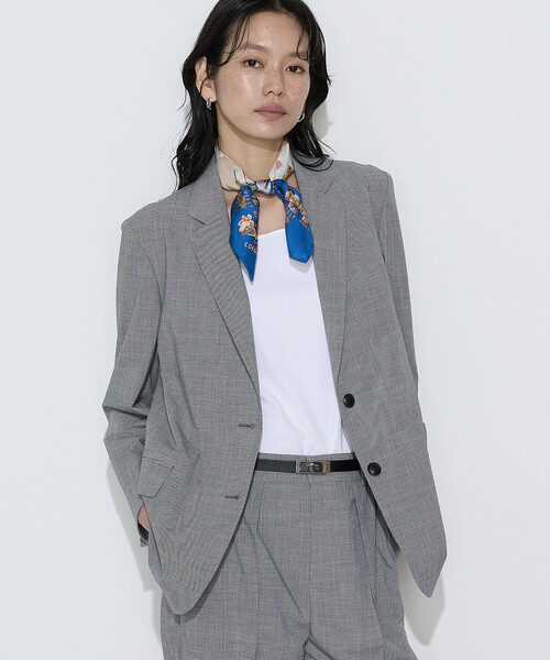 COMME CA(コムサ)の「ストレッチミニ千鳥 ジャケット(テーラードジャケット・レディース・ブラック系その他/ベージュ系その他・9号/7号/11号)」の2枚目の写真