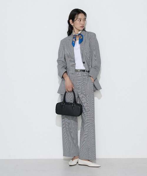 COMME CA(コムサ)の「ストレッチミニ千鳥 ジャケット(テーラードジャケット・レディース・ブラック系その他/ベージュ系その他・9号/7号/11号)」の4枚目の写真