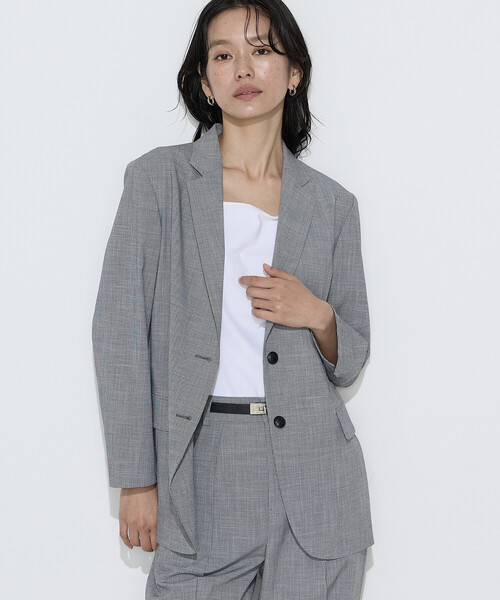 COMME CA(コムサ)の「ストレッチミニ千鳥 ジャケット(テーラードジャケット・レディース・ブラック系その他/ベージュ系その他・9号/7号/11号)」の8枚目の写真