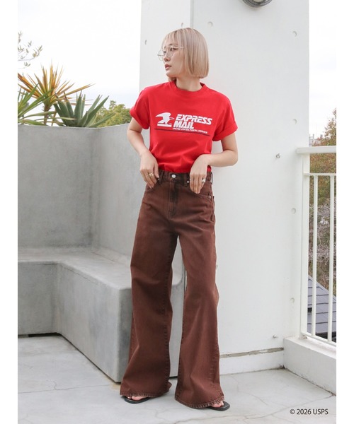 Ungrid(アングリッド)の「USPS 別注ロゴTee(Tシャツ/カットソー・レディース・レッド/ライトグレー/オフホワイト・FREE)」の9枚目の写真