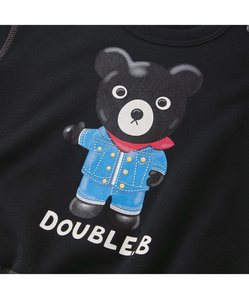 DOUBLE_B(ダブルビー)の「黒クマトレーナー(スウェット・キッズ・ブラック/グレー/マルチ・80cm/100cm/90cm/110cm/120cm)」の8枚目の写真