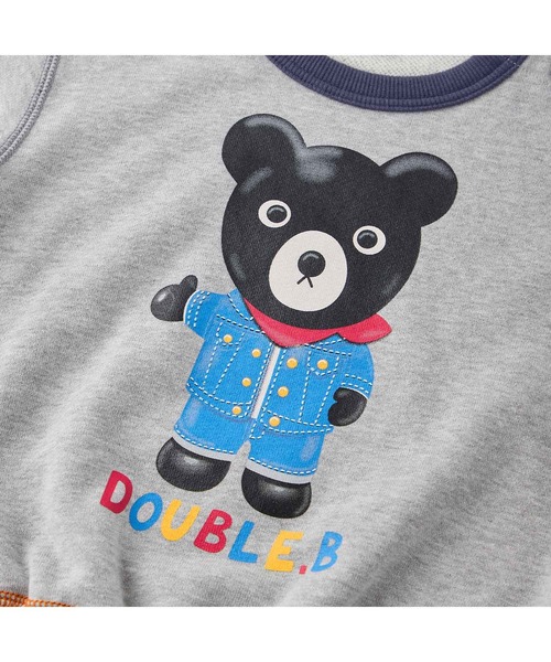 DOUBLE_B(ダブルビー)の「黒クマトレーナー(スウェット・キッズ・ブラック/グレー/マルチ・80cm/100cm/90cm/110cm/120cm)」の11枚目の写真