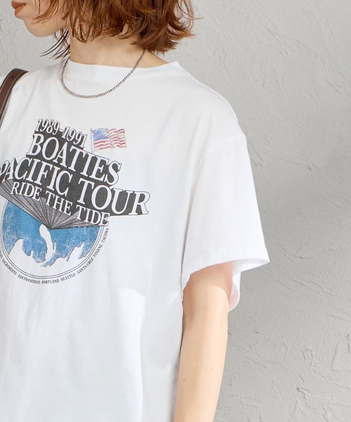 THE SHINZONE（ザ　シンゾーン）の「[THE SHINZONE/ザ シンゾーン] BOATIES TOUR プリントTシャツ（Tシャツ/カットソー・レディース・グレー/ブルー/ホワイト・0）」の15枚目の写真