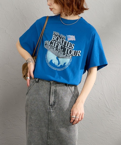 THE SHINZONE（ザ　シンゾーン）の「[THE SHINZONE/ザ シンゾーン] BOATIES TOUR プリントTシャツ（Tシャツ/カットソー・レディース・グレー/ブルー/ホワイト・0）」の17枚目の写真