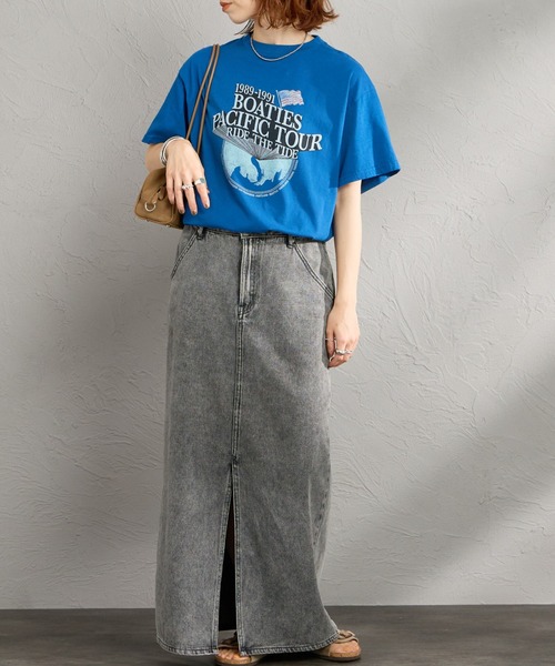 THE SHINZONE（ザ　シンゾーン）の「[THE SHINZONE/ザ シンゾーン] BOATIES TOUR プリントTシャツ（Tシャツ/カットソー・レディース・グレー/ブルー/ホワイト・0）」の7枚目の写真