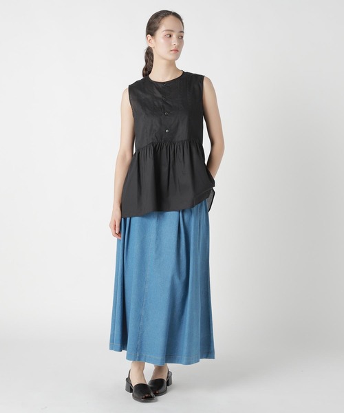 ZUCCa（ズッカ）の「TRIANGLE EMBROIDERY / ベスト / P（ベスト・レディース・ブラック/ホワイト・M size）」の6枚目の写真