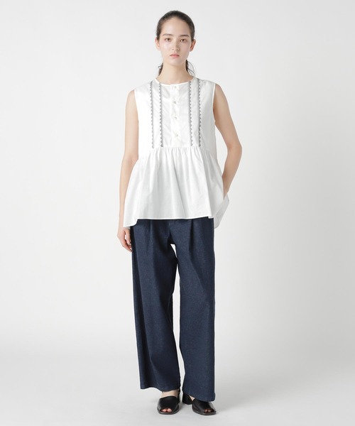 ZUCCa（ズッカ）の「TRIANGLE EMBROIDERY / ベスト / P（ベスト・レディース・ブラック/ホワイト・M size）」の9枚目の写真