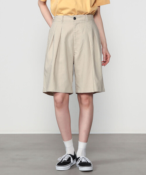 DANTON(ダントン)の「DANTON | 2タックショーツ WOMEN(その他パンツ・レディース・ベージュ/イエロー/ブラック・36/38)」の14枚目の写真