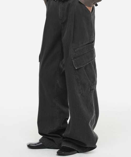 DNSR（ディーエヌエスアール）の「カチオンカーゴワイドパンツブラック（その他パンツ・メンズ・その他・SMALL/MEDIUM/LARGE/X-LARGE）」の3枚目の写真