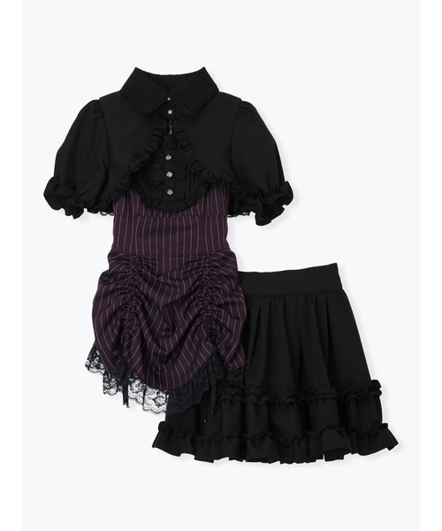 NOEMIE(ノエミー)の「ゴシックボレロドロストセットアップ(ワンピース・レディース・ネイビー/ブラック/パープル・M)」の4枚目の写真