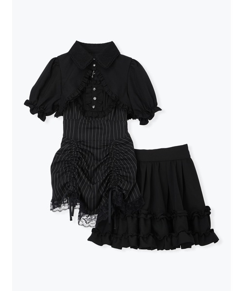 NOEMIE(ノエミー)の「ゴシックボレロドロストセットアップ(ワンピース・レディース・ネイビー/ブラック/パープル・M)」の5枚目の写真