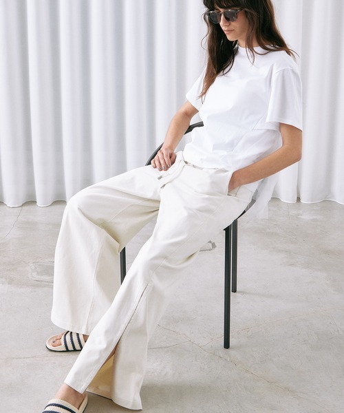 LE CIEL BLEU(ルシェルブルー)の「トラックパンツ / Track Pants(その他パンツ・レディース・ライトイエロー/ブラック/ホワイト・36/38/36S/38S)」の2枚目の写真