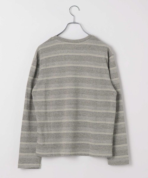 LAND MUSEUM（ランドミュージアム）の「LAND MUSEUM／マルチボーダーロンT（Tシャツ/カットソー・メンズ・ライトブルー/グレー・MEDIUM/LARGE）」の15枚目の写真
