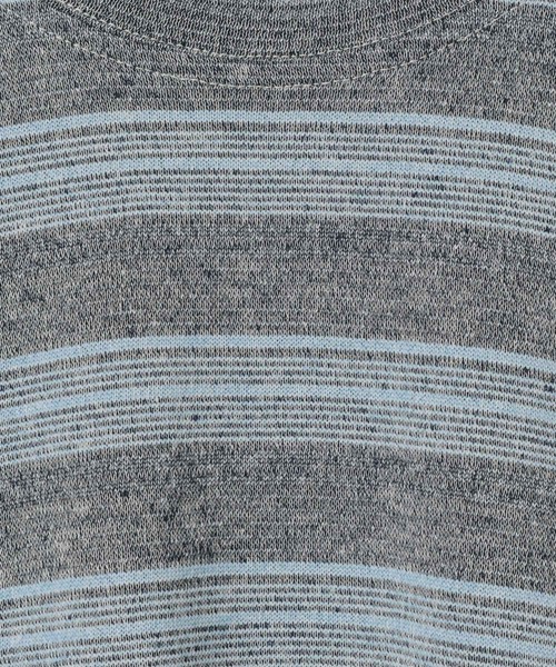 LAND MUSEUM（ランドミュージアム）の「LAND MUSEUM／マルチボーダーロンT（Tシャツ/カットソー・メンズ・ライトブルー/グレー・MEDIUM/LARGE）」の18枚目の写真