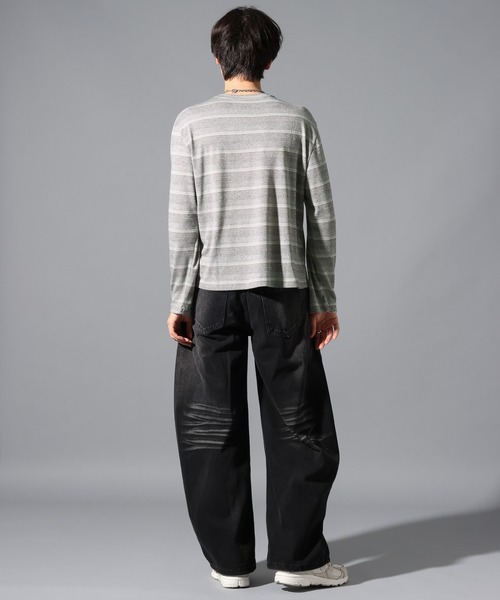 LAND MUSEUM(ランドミュージアム)の「LAND MUSEUM/マルチボーダーロンT(Tシャツ/カットソー・メンズ・ライトブルー/グレー・MEDIUM/LARGE)」の17枚目の写真