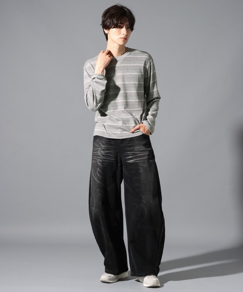 LAND MUSEUM(ランドミュージアム)の「LAND MUSEUM/マルチボーダーロンT(Tシャツ/カットソー・メンズ・ライトブルー/グレー・MEDIUM/LARGE)」の16枚目の写真