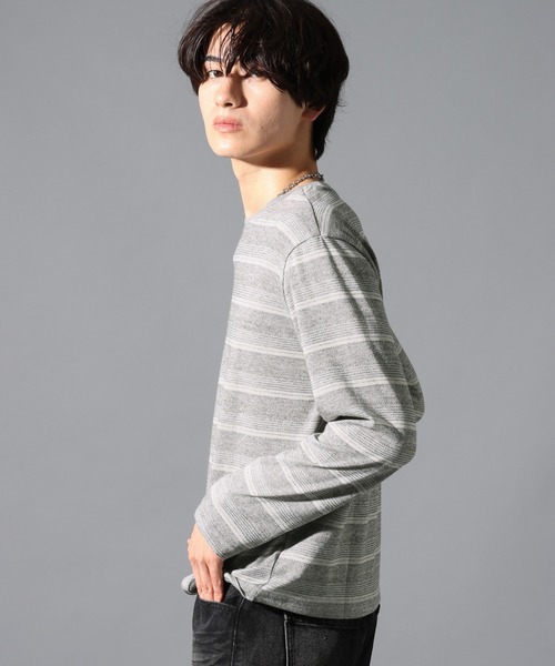 LAND MUSEUM(ランドミュージアム)の「LAND MUSEUM/マルチボーダーロンT(Tシャツ/カットソー・メンズ・ライトブルー/グレー・MEDIUM/LARGE)」の19枚目の写真