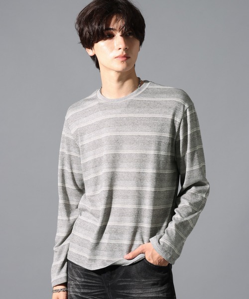 LAND MUSEUM(ランドミュージアム)の「LAND MUSEUM/マルチボーダーロンT(Tシャツ/カットソー・メンズ・ライトブルー/グレー・MEDIUM/LARGE)」の18枚目の写真