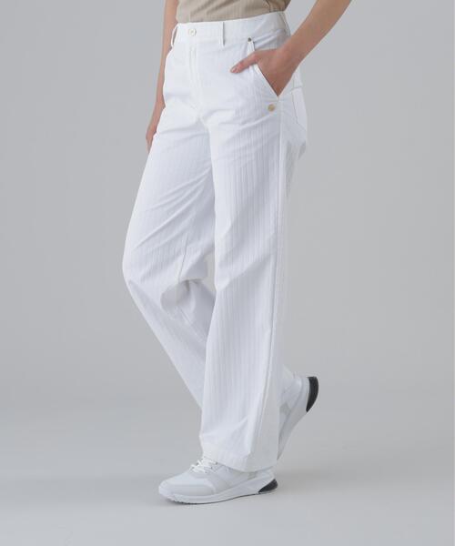 St ANDREWS(セントアンドリュース)の「【St ANDREWS】【ストレッチ】ドビーストライプパンツ (WOMENS)(その他パンツ・レディース・ブラック/グリーン/ホワイト・M/S)」の1枚目の写真