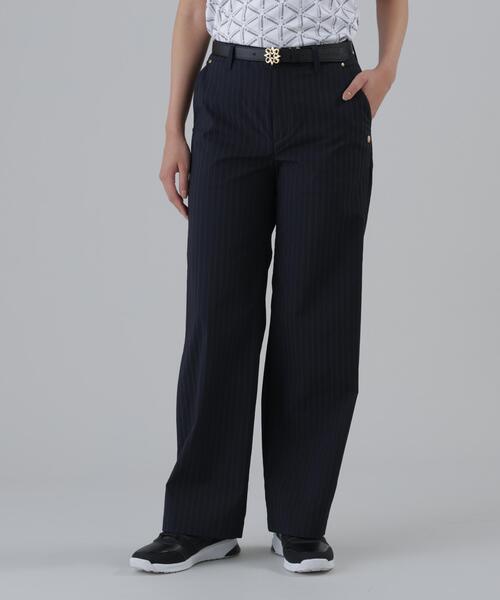 St ANDREWS(セントアンドリュース)の「【St ANDREWS】【ストレッチ】ドビーストライプパンツ (WOMENS)(その他パンツ・レディース・ブラック/グリーン/ホワイト・M/S)」の2枚目の写真