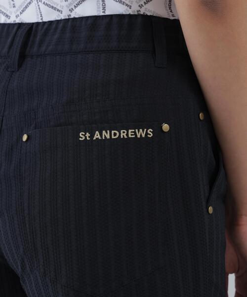 St ANDREWS(セントアンドリュース)の「【St ANDREWS】【ストレッチ】ドビーストライプパンツ (WOMENS)(その他パンツ・レディース・ブラック/グリーン/ホワイト・M/S)」の20枚目の写真