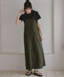 高身長 ミリタリーフレアジャンパースカート(トールサイズ)Essenave