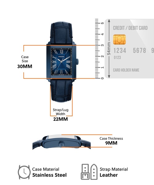 FOSSIL(フォッシル)の「フォッシル 腕時計 メンズ アナログ レザー FS6170(アナログ腕時計・メンズ・ブルー・FREE)」の5枚目の写真