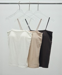 【接触冷感/UVカット/抗菌防臭】カップ付きスクエアキャミソール