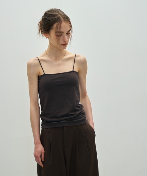 Aunue(オーヌ)の「【接触冷感/UVカット/抗菌防臭】カップ付きスクエアキャミソール(キャミソール・レディース・ベージュ/オフホワイト/ブラウン・FREE)」の14枚目の写真
