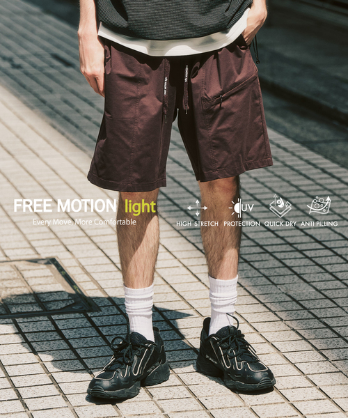 417 EDIFICE(フォーワンセブンエディフィス)の「【FREE MOTION LIGHT】ショートパンツ(その他パンツ・メンズ・ブラウン/カーキ/ブラック・LARGE/MEDIUM/X-LARGE)」の2枚目の写真