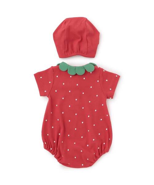petit main(プティマイン)の「【WEB別注】フルーツなりきりセット(ロンパース・キッズ・レッド/イエロー・70cm/80cm)」の13枚目の写真
