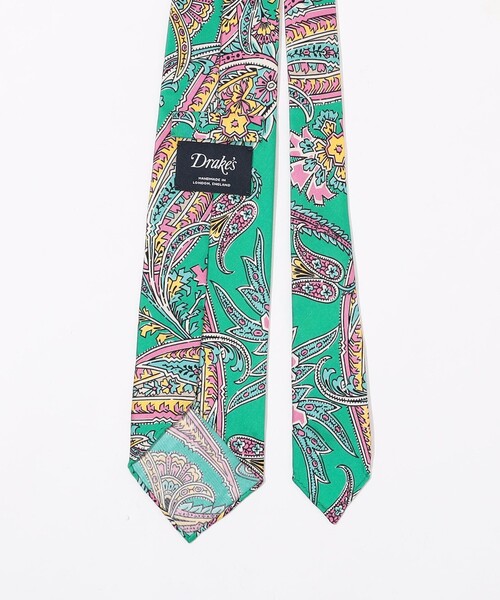DRAKE'S（ドレイクス）の「Drake’ｓ シルクプリント ペイズリー柄ネクタイ（ネクタイ・メンズ・グリーン系その他/ブルー系その他・FREE）」の4枚目の写真