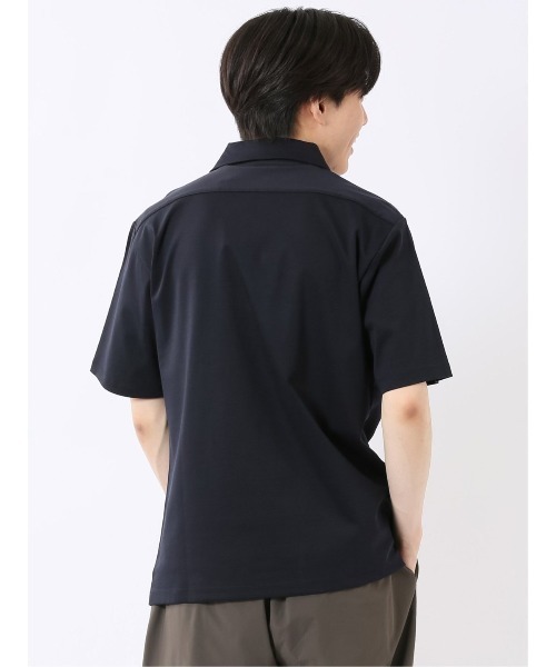 TAKA-Q(タカキュー)の「ポロシャツ 半袖 メンズ ストレッチ 接触冷感 抗菌防臭 UV 綿 コットン 無地 ワイドカラーシルケット スムス(ポロシャツ・メンズ・ネイビー/ブラック・X-LARGE/MEDIUM/LARGE)」の16枚目の写真