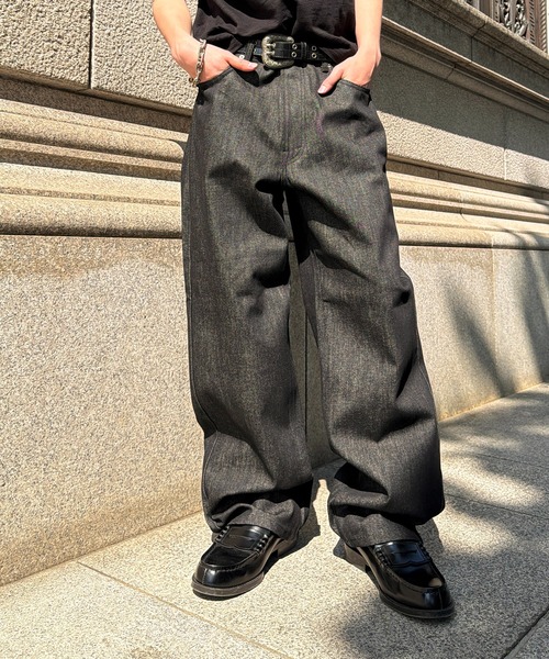 kutir(クティール)の「SLIM SILHOUETTE RIGID DENIM PANTS/スリムシルエットリジットデニムパンツ(デニムパンツ・メンズ・ブラック/インディゴブルー・SMALL/MEDIUM/LARGE)」の1枚目の写真