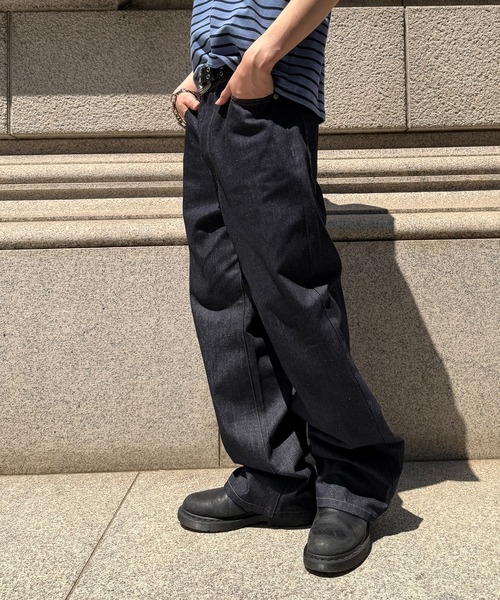kutir(クティール)の「SLIM SILHOUETTE RIGID DENIM PANTS/スリムシルエットリジットデニムパンツ(デニムパンツ・メンズ・ブラック/インディゴブルー・SMALL/MEDIUM/LARGE)」の18枚目の写真