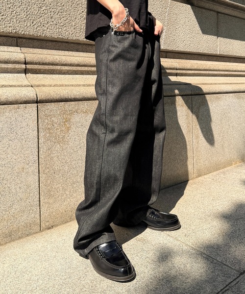 kutir(クティール)の「SLIM SILHOUETTE RIGID DENIM PANTS/スリムシルエットリジットデニムパンツ(デニムパンツ・メンズ・ブラック/インディゴブルー・SMALL/MEDIUM/LARGE)」の4枚目の写真