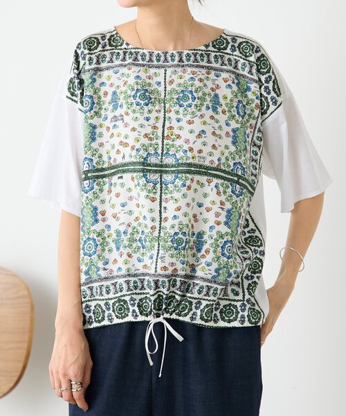LIVETART(リヴェタート)の「PARK柄スクエアTee(Tシャツ/カットソー・レディース・ホワイト・FREE)」の1枚目の写真
