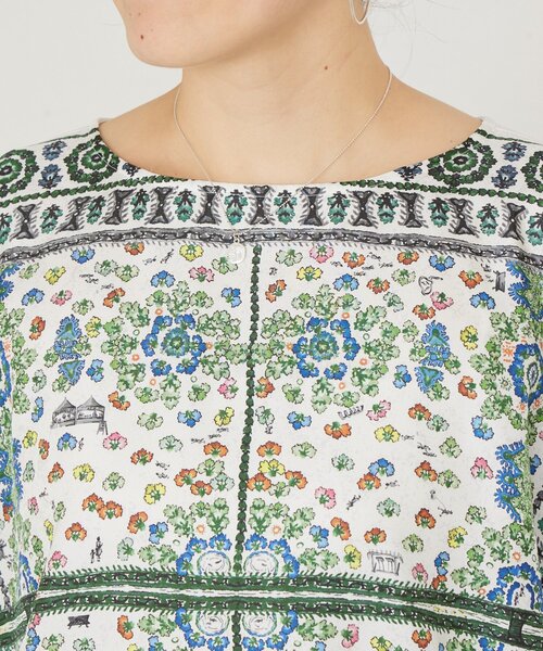 BEARDSLEY(ビアズリー)の「PARK柄スクエアTee(Tシャツ/カットソー・レディース・ホワイト/ネイビー・FREE)」の10枚目の写真