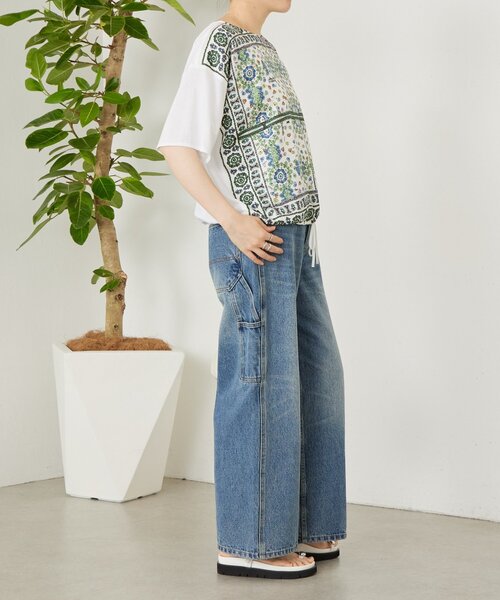 BEARDSLEY(ビアズリー)の「PARK柄スクエアTee(Tシャツ/カットソー・レディース・ホワイト/ネイビー・FREE)」の13枚目の写真