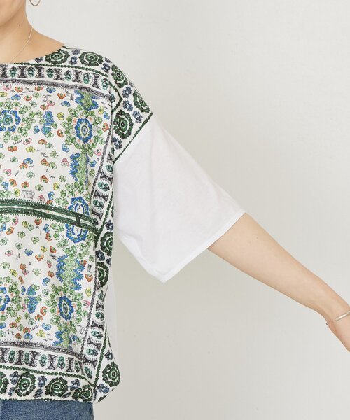 BEARDSLEY(ビアズリー)の「PARK柄スクエアTee(Tシャツ/カットソー・レディース・ホワイト/ネイビー・FREE)」の14枚目の写真