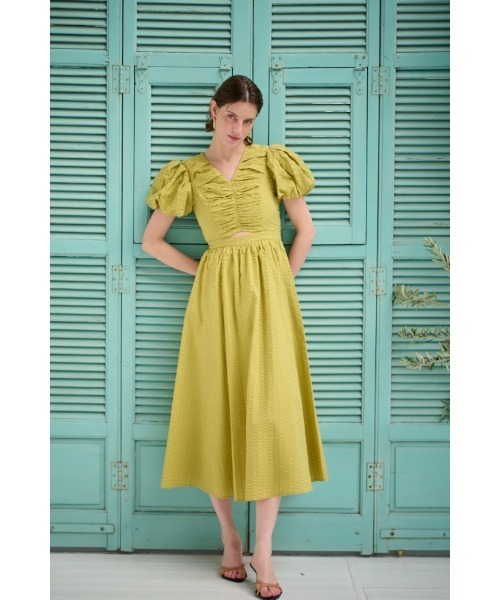 Josephine Soccer Dress バブルサッカーVネックドレス（ワンピース