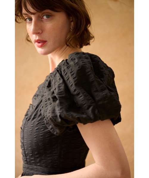 Estella.K(エステラケー)の「Josephine Soccer Dress バブルサッカーVネックドレス(ワンピース・レディース・ラベンダー/ライム/ホワイト/ブラック・FREE)」の11枚目の写真