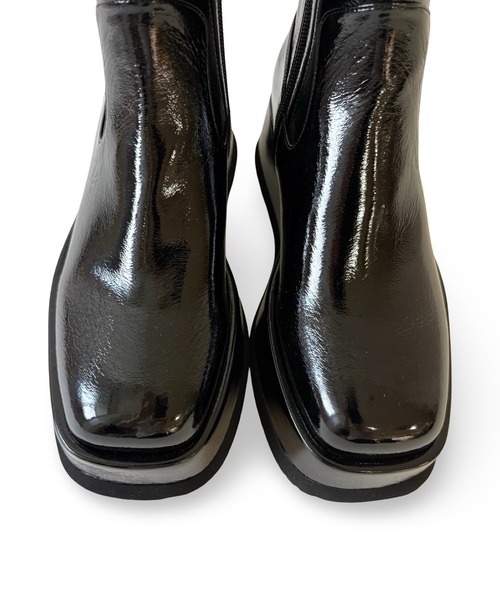 Jeffrey Campbell（ジェフリーキャンベル）の「スクエアトゥ 厚底ショートブーツ（ブーツ・レディース・ブラック・39/38/37/36）」の6枚目の写真
