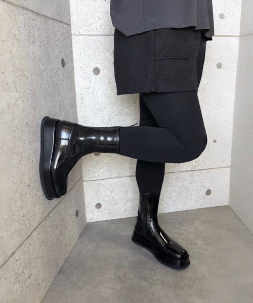 Jeffrey Campbell（ジェフリーキャンベル）の「スクエアトゥ 厚底ショートブーツ（ブーツ・レディース・ブラック・39/38/37/36）」の16枚目の写真