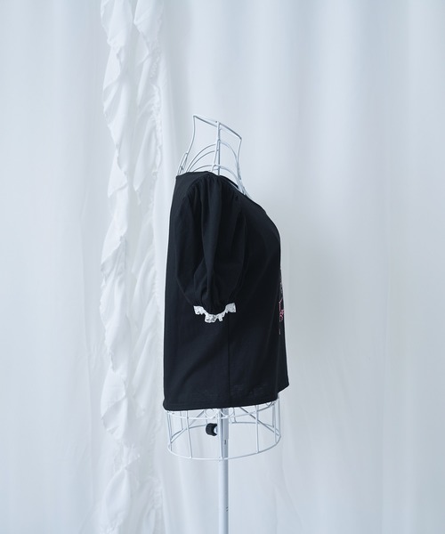 Magia Charm（マギアチャーム）の「「chammy」ラインストーンカットソー（Tシャツ/カットソー・レディース・ホワイト/ブラック・F）」の21枚目の写真