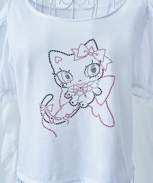 Magia Charm（マギアチャーム）の「「chammy」ラインストーンカットソー（Tシャツ/カットソー・レディース・ホワイト/ブラック・F）」の18枚目の写真
