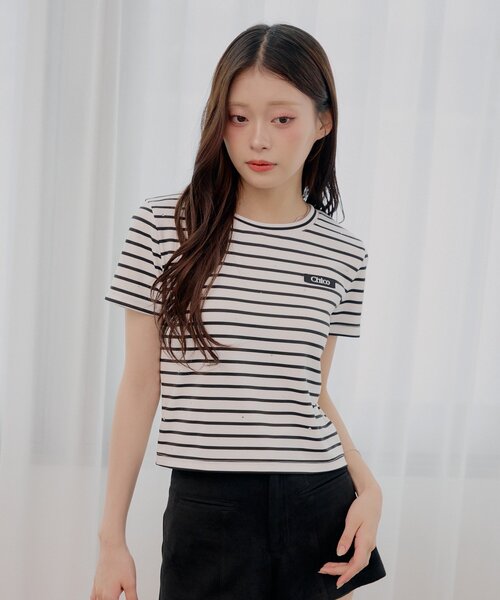 Chico(チコ)の「ラインストーンチビT(Tシャツ/カットソー・レディース・ホワイト系その他2/ピンク/ホワイト/ブラック・FREE)」の12枚目の写真