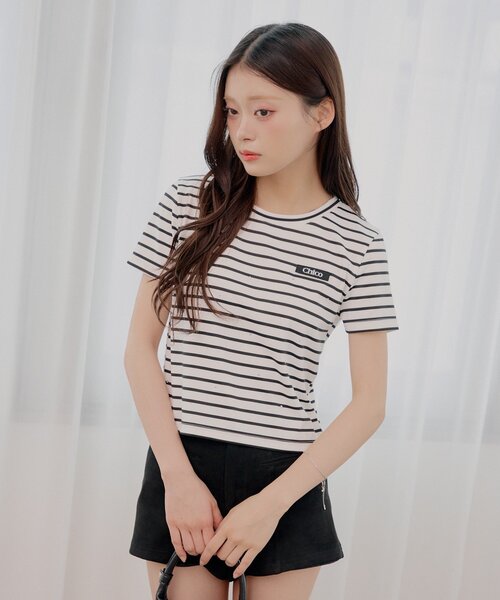 Chico(チコ)の「ラインストーンチビT(Tシャツ/カットソー・レディース・ホワイト系その他2/ピンク/ホワイト/ブラック・FREE)」の13枚目の写真