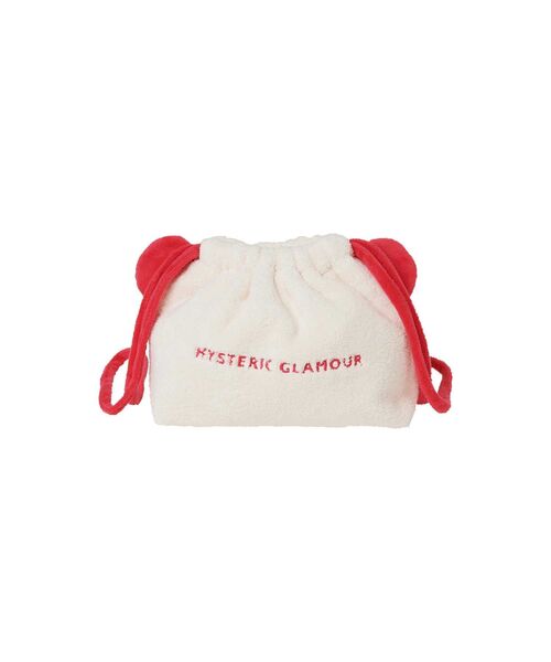 HYSTERIC GLAMOUR（ヒステリックグラマー）の「RED EYE PANDA 巾着ポーチ（ポーチ・レディース・ホワイト・FREE）」の2枚目の写真